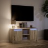 Meuble TV avec LED chêne sonoma 100x34x50 cm bois d'ingénierie 