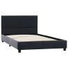 Cadre de lit sans matelas noir similicuir 90x200 cm 