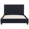 Cadre de lit sans matelas noir similicuir 90x200 cm 