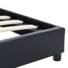 Cadre de lit sans matelas noir similicuir 90x200 cm 