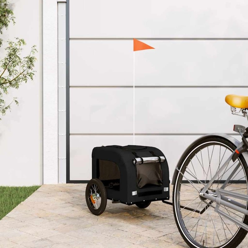 Remorque de vélo pour animaux de compagnie noir 