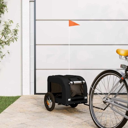 Remorque de vélo pour animaux de compagnie noir 