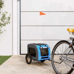 Remorque de vélo pour animaux de compagnie bleu et gris 