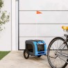 Remorque de vélo pour animaux de compagnie bleu et gris 