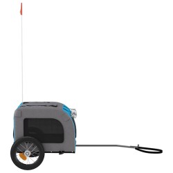 Remorque de vélo pour animaux de compagnie bleu et gris 