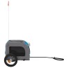 Remorque de vélo pour animaux de compagnie bleu et gris 