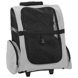 Chariot pour animaux de compagnie 3 en 1 Gris 48 x 32 x 57 cm Tissu Oxford 