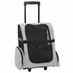 Chariot pour animaux de compagnie 3 en 1 Gris 48 x 32 x 57 cm Tissu Oxford 
