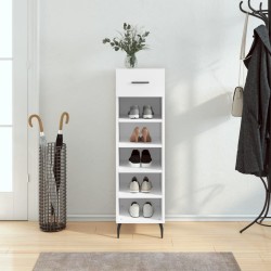 Armoire à chaussures blanc 30x35x105 cm bois d'ingénierie 