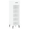 Armoire à chaussures blanc 30x35x105 cm bois d'ingénierie 