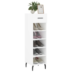 Armoire à chaussures blanc 30x35x105 cm bois d'ingénierie 