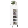 Armoire à chaussures blanc 30x35x105 cm bois d'ingénierie 