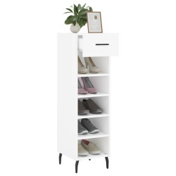 Armoire à chaussures blanc 30x35x105 cm bois d'ingénierie 
