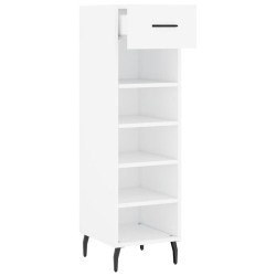 Armoire à chaussures blanc 30x35x105 cm bois d'ingénierie 