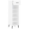 Armoire à chaussures blanc 30x35x105 cm bois d'ingénierie 