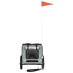 Remorque de vélo pour animaux de compagnie gris et noir 