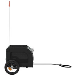 Remorque de vélo pour animaux de compagnie gris et noir 