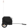 Remorque de vélo pour animaux de compagnie gris et noir 