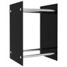Portant de bois de chauffage Noir 40x35x60 cm Verre 