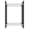 Portant de bois de chauffage Noir 40x35x60 cm Verre 