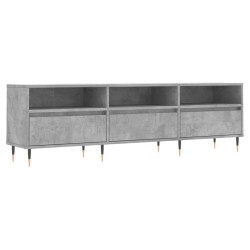 Meuble TV gris béton 150x30x44,5 cm bois d'ingénierie 