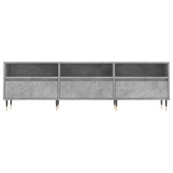 Meuble TV gris béton 150x30x44,5 cm bois d'ingénierie 