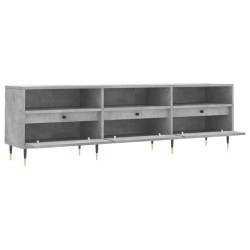 Meuble TV gris béton 150x30x44,5 cm bois d'ingénierie 