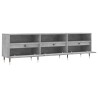 Meuble TV gris béton 150x30x44,5 cm bois d'ingénierie 