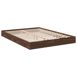 Cadre de lit sans matelas chêne marron 120x190 cm 