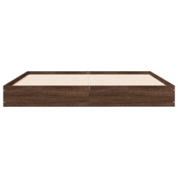 Cadre de lit sans matelas chêne marron 120x190 cm 