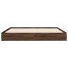 Cadre de lit sans matelas chêne marron 120x190 cm 
