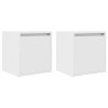Tables de chevet murales 2 pcs blanc 38x34x40 cm 