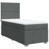 Sommier à lattes de lit avec matelas Gris foncé 80x200 cm Tissu 