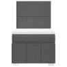 Sommier à lattes de lit avec matelas Gris foncé 80x200 cm Tissu 