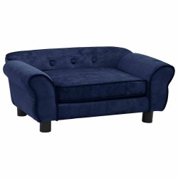 Canapé pour chien Bleu 72x45x30 cm Peluche 