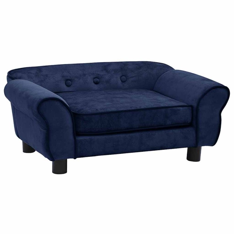 Canapé pour chien Bleu 72x45x30 cm Peluche Canapé pour chien Bleu 72x45x30 cm Peluche