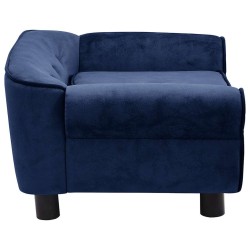 Canapé pour chien Bleu 72x45x30 cm Peluche 