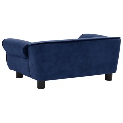 Canapé pour chien Bleu 72x45x30 cm Peluche 
