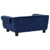 Canapé pour chien Bleu 72x45x30 cm Peluche 