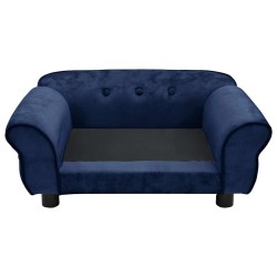 Canapé pour chien Bleu 72x45x30 cm Peluche 