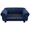 Canapé pour chien Bleu 72x45x30 cm Peluche 