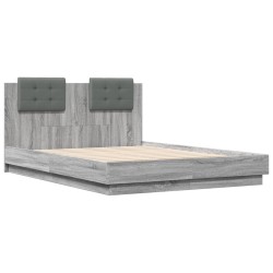 Cadre de lit sans matelas sonoma gris 135x190 cm 