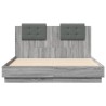 Cadre de lit sans matelas sonoma gris 135x190 cm 