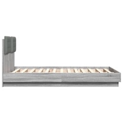 Cadre de lit sans matelas sonoma gris 135x190 cm 