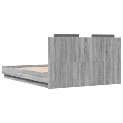 Cadre de lit sans matelas sonoma gris 135x190 cm 