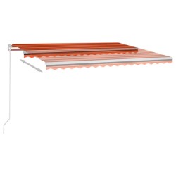 Auvent manuel rétractable 450x350 cm Orange et marron 