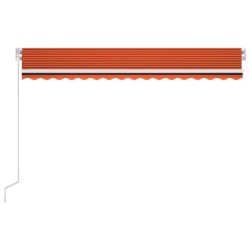 Auvent manuel rétractable 450x350 cm Orange et marron 