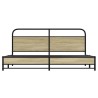 Cadre de lit en métal sans matelas chêne sonoma 200x200 cm 