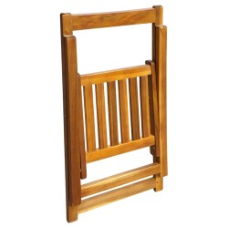 Chaises pliables de jardin lot de 2 Bois d'acacia solide 