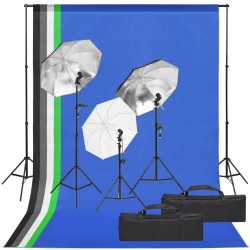 Kit de studio photo avec éclairage et toile de fond 